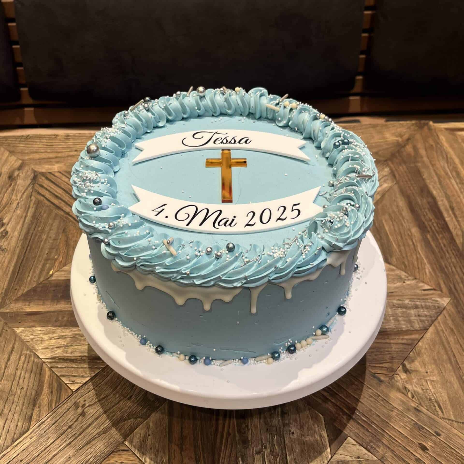 Buttercremetorte für Kommunion, Konfirmation oder Taufe