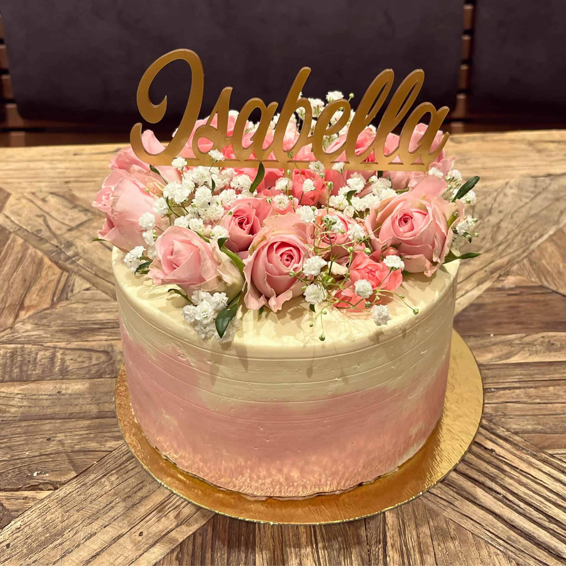 Zweifarbige Torte für Kommunion, Konfirmation oder Taufe – Bild 2